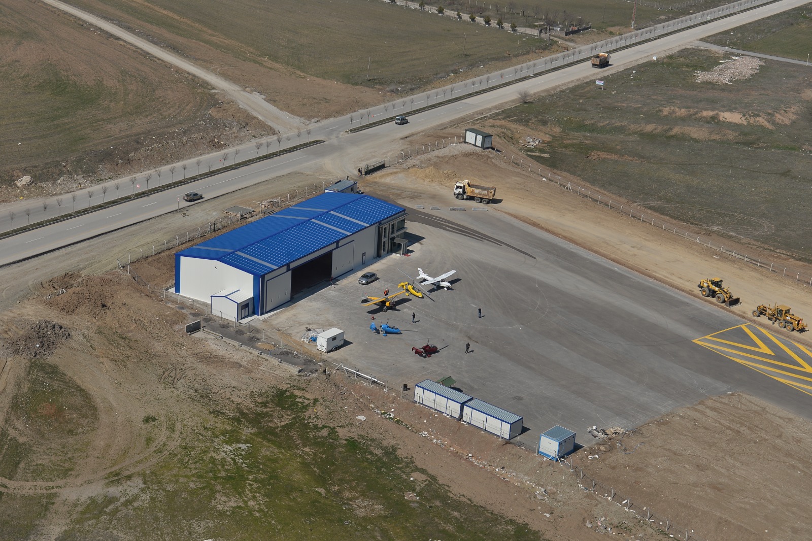 Tesisin havadan görünümü